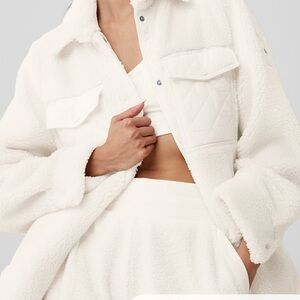 ALO Yoga White Teddy Jacket